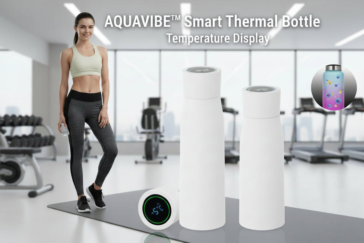 AQUAVIBE™ Smart Thermal Bottle (Temperature Display)